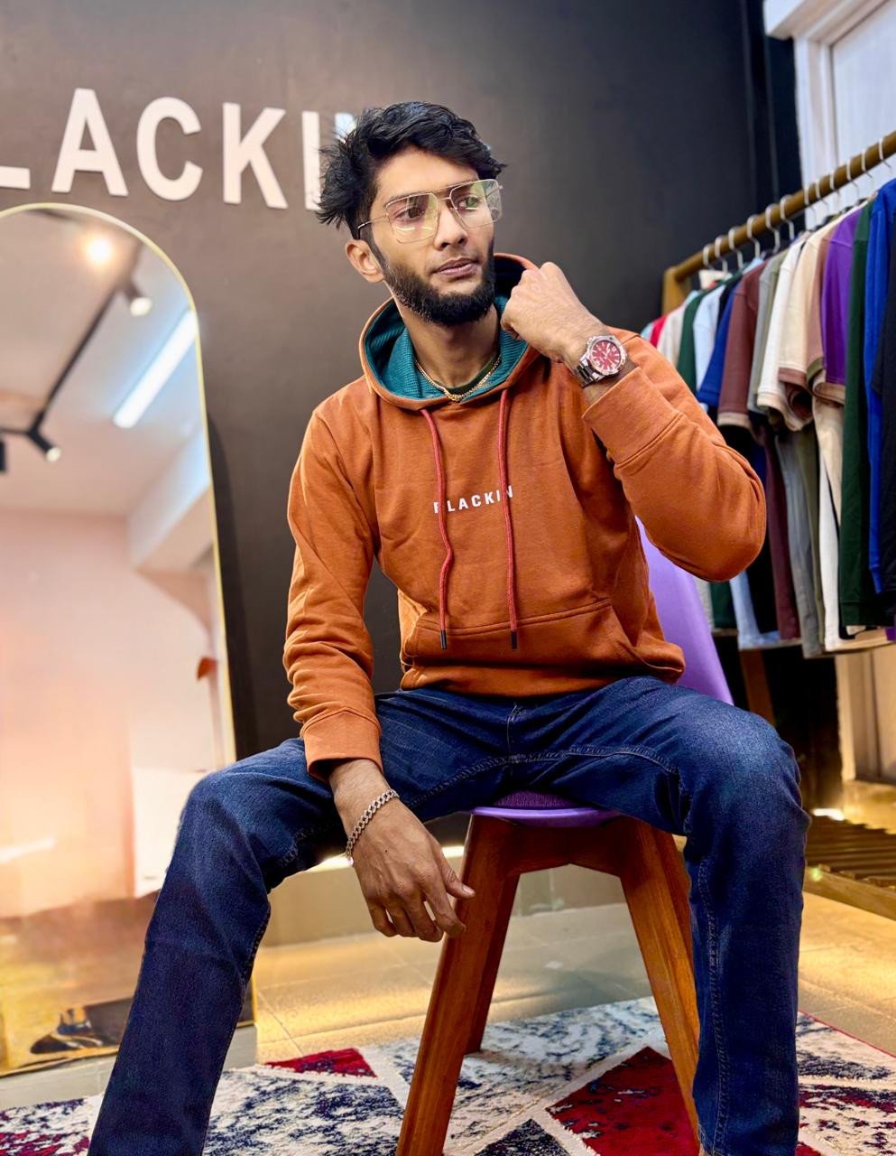 Blackin Orange Hoodie