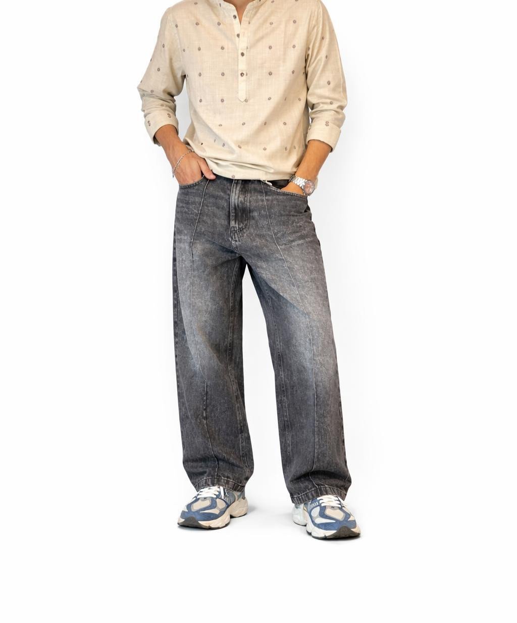 Baggy Strip Sliver Pant